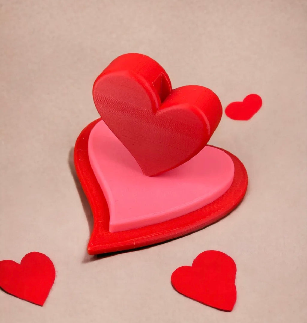 I Love You Rose with Heart Stand