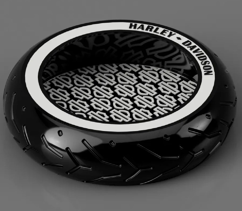 Motorcycle Tire Catch-All Dish, Harley Davidson