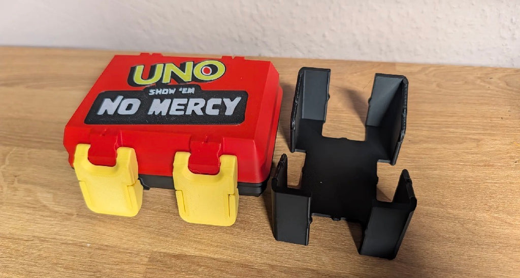 3D Printed Card Game Case with Tray Insert, UNO No Mercy