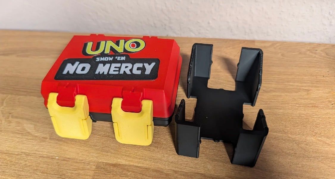 3D Printed Card Game Case with Tray Insert, UNO No Mercy