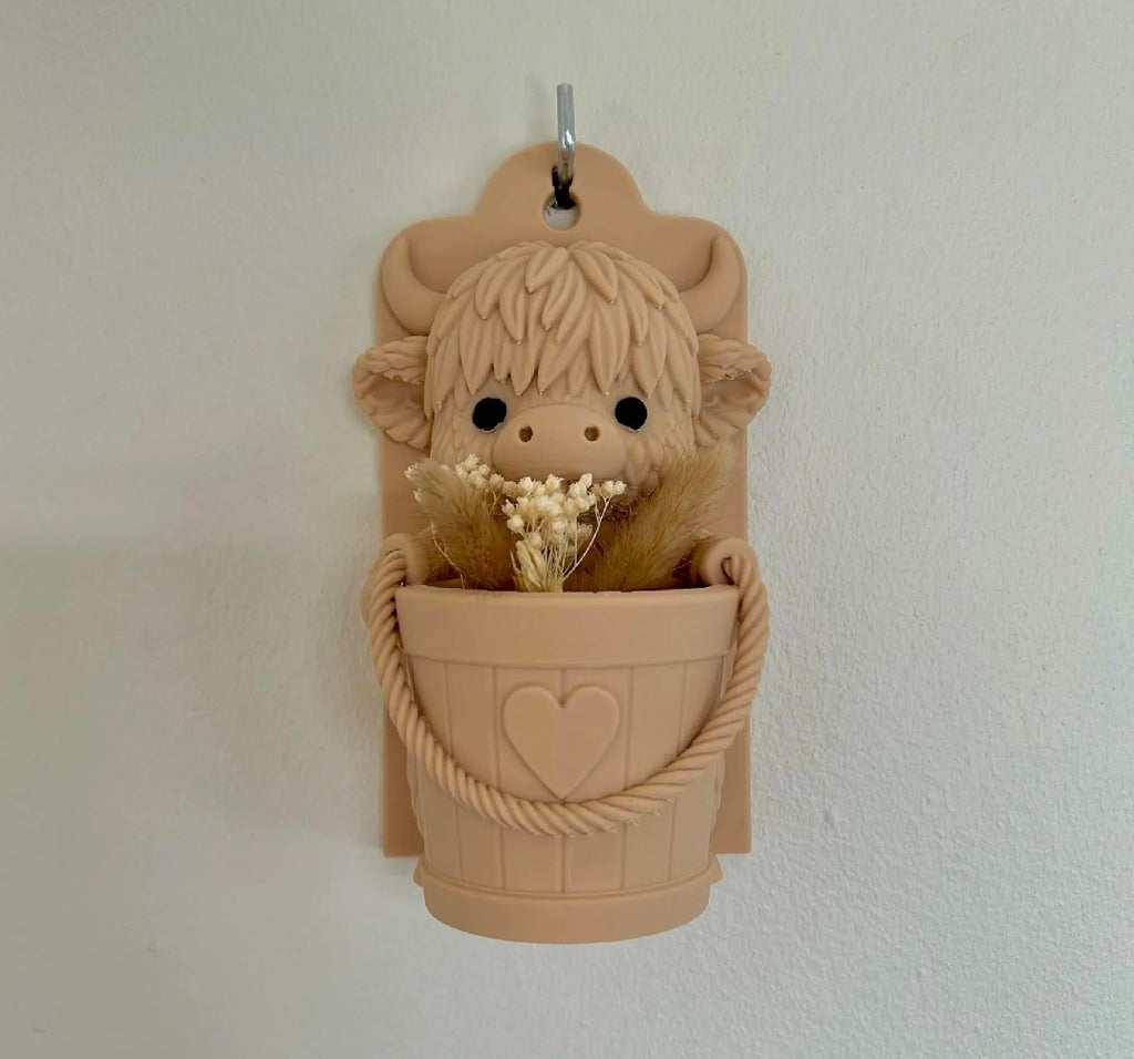 Highland Cow Wall Planter