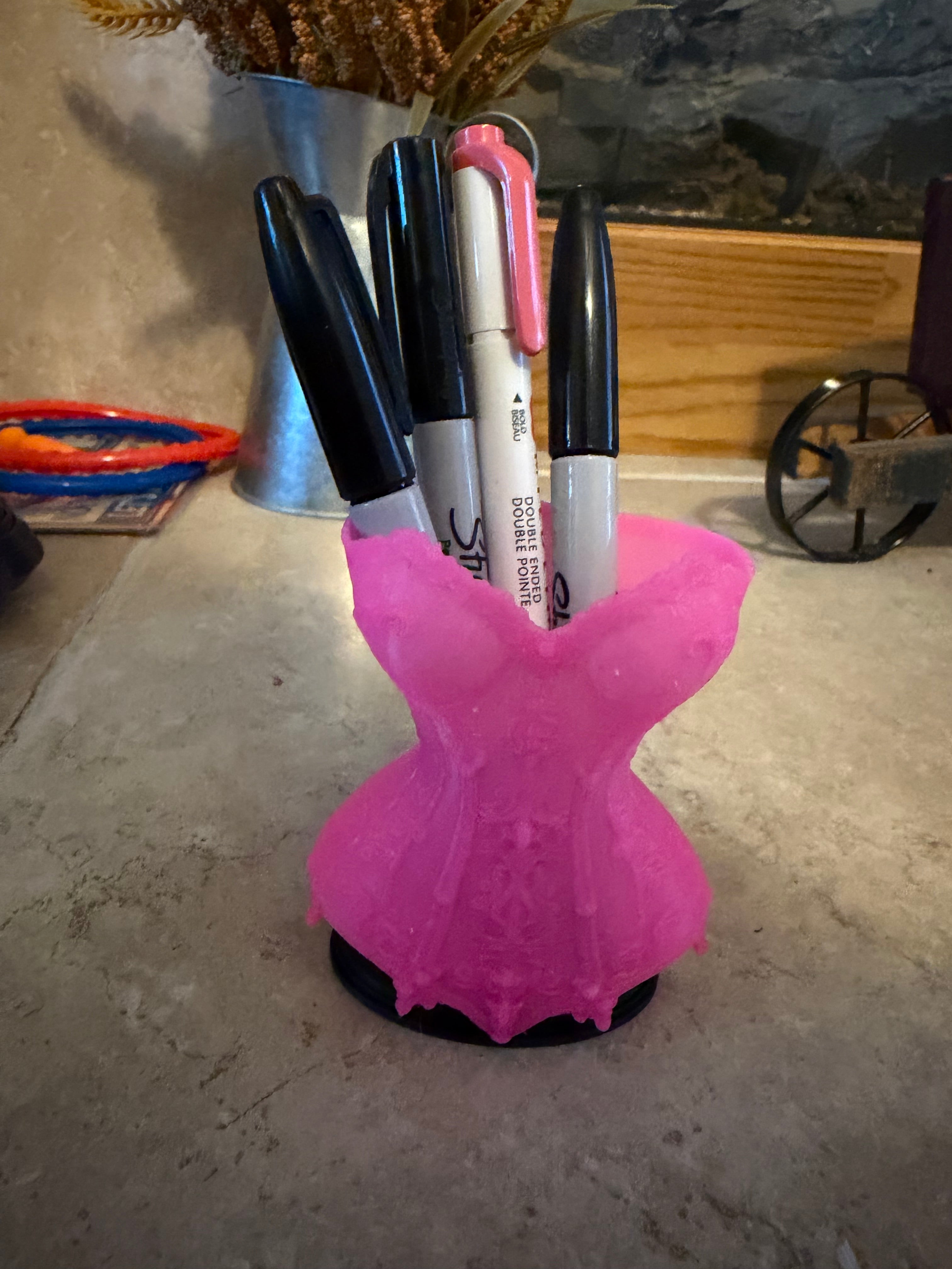 Gothic Corset Makeup Brush & Pen Holder
