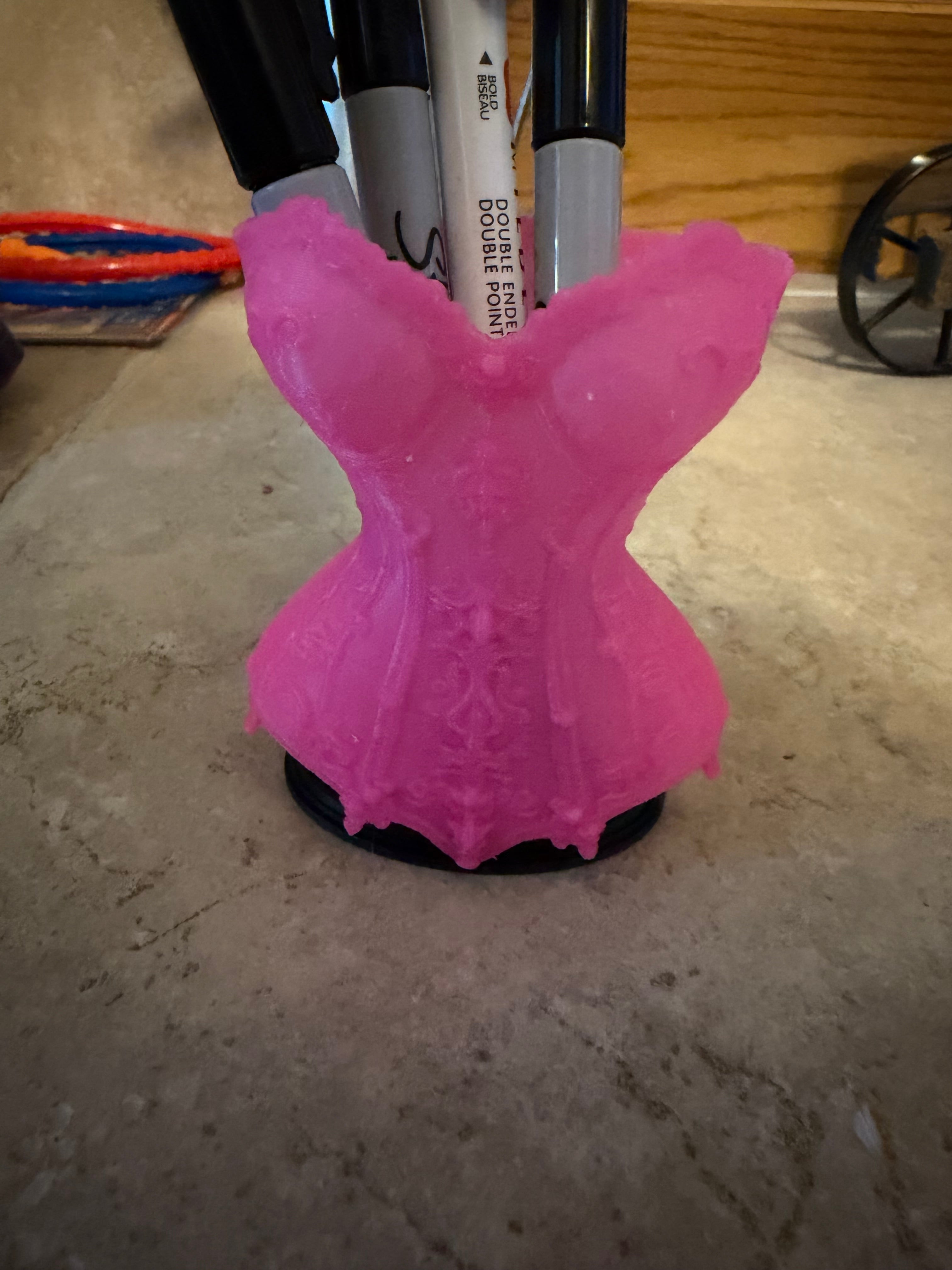 Gothic Corset Makeup Brush & Pen Holder