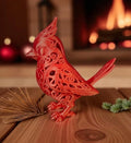 3D Printed Filigree Cardinal Bird Figurine