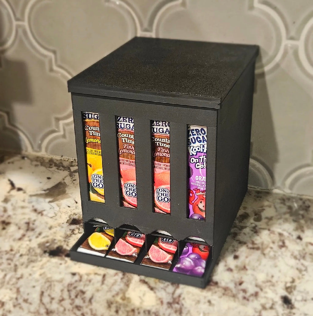 3D Printed Drink Mix Packet Dispenser with Lid