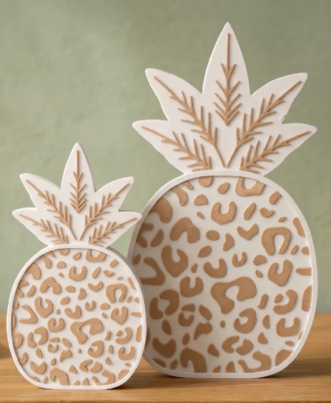 3D Printed Leopard Print Pineapple Decor - 2 sizes