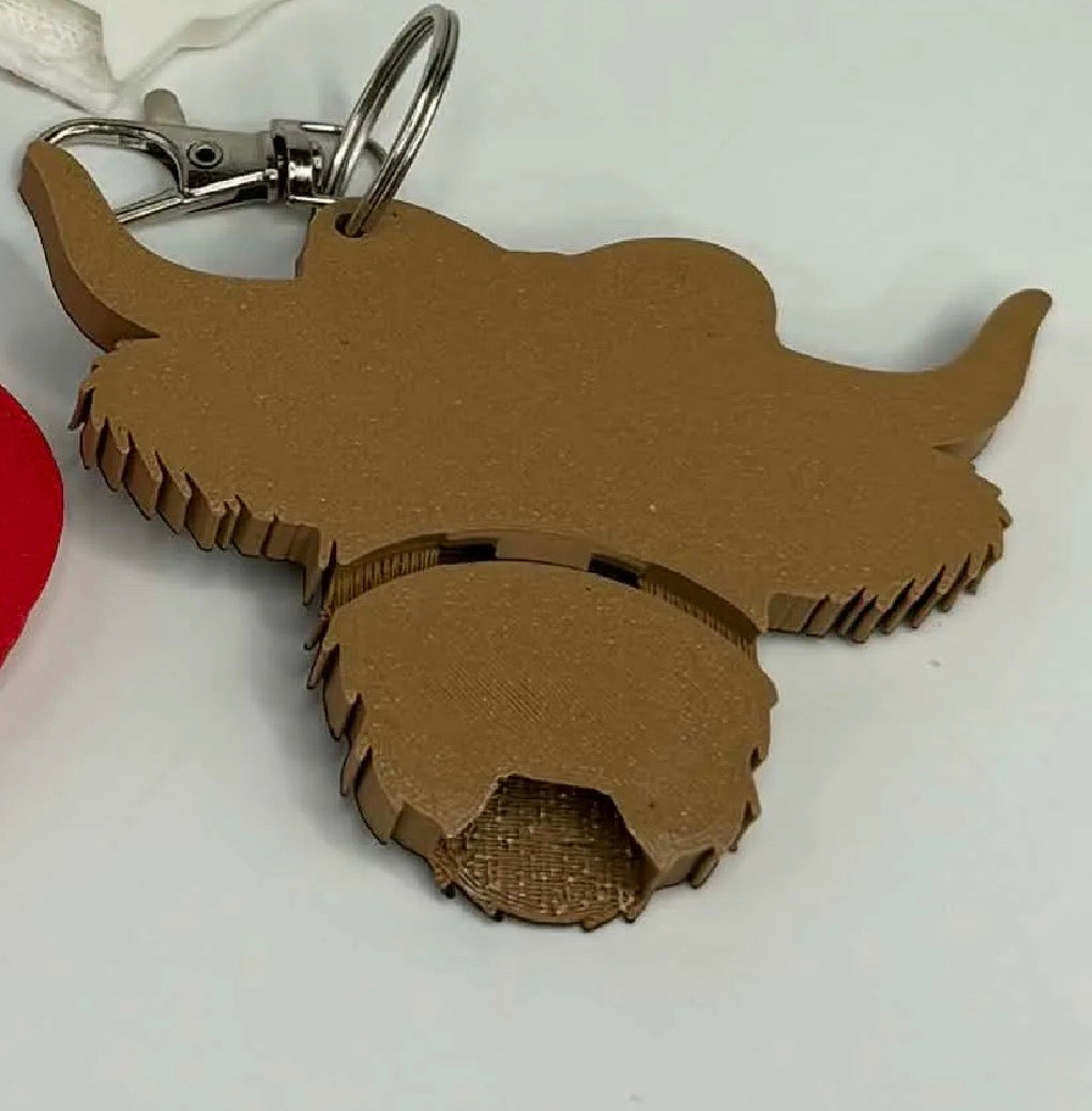 Highland Cow Can Opener Keychain