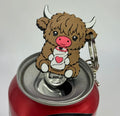 Baby Highland Cow Can Opener Keychain
