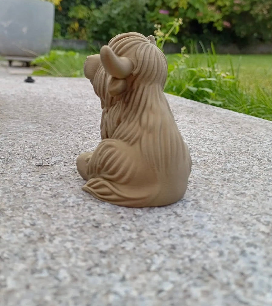 Baby Highland Cow Figurine