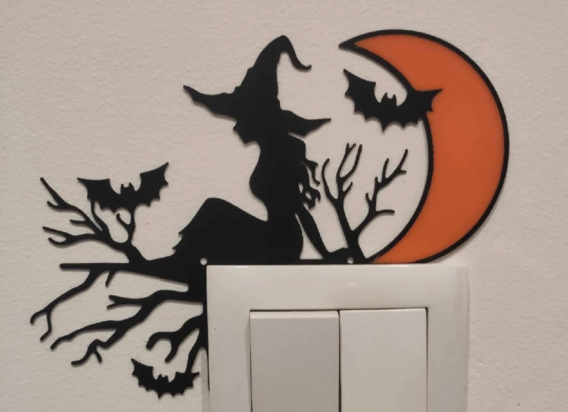 Halloween Witch Light Switch Decoration