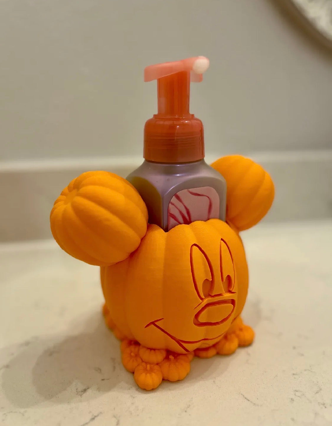 Round-Eared Pumpkin Soap Dispenser Holder