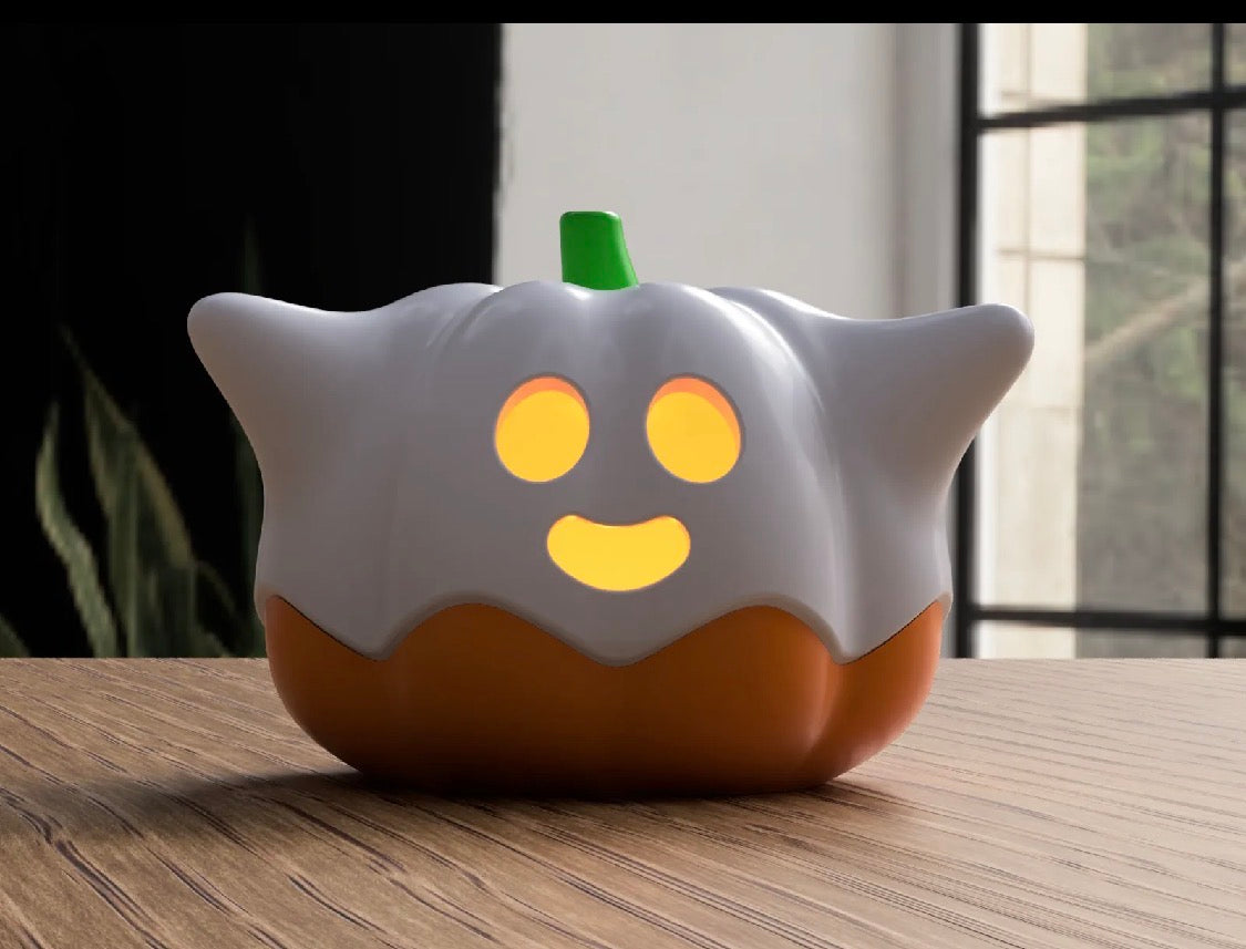 Ghost Pumpkin Tea Light Holder