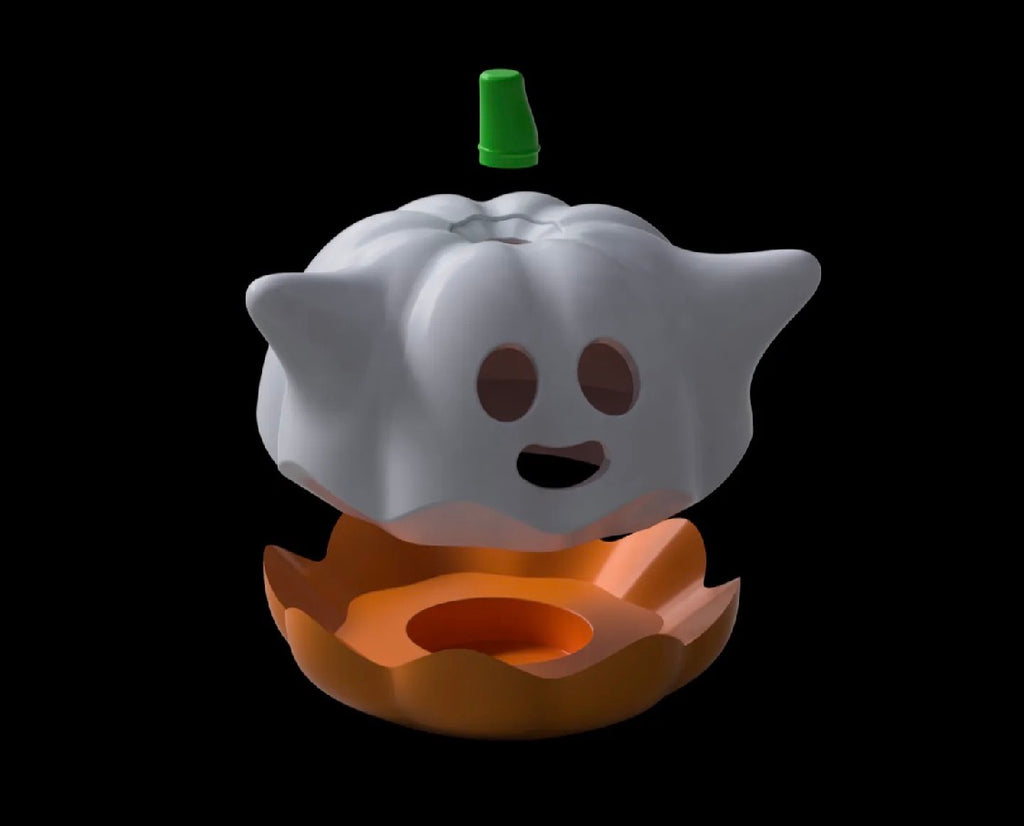 Ghost Pumpkin Tea Light Holder
