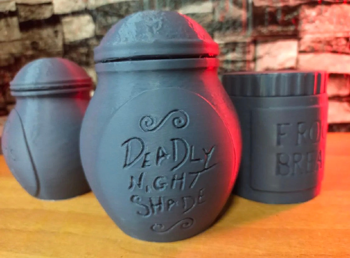 Spooky Apothecary Potion Jar Set — Set of 3