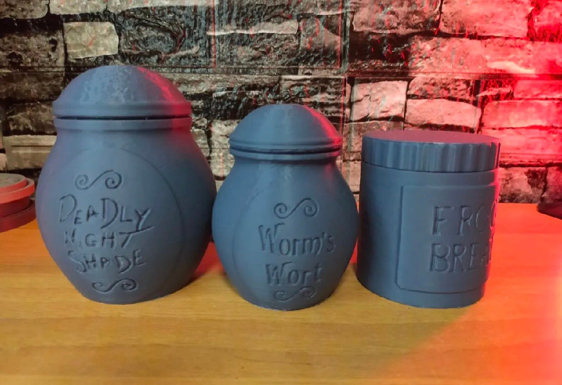 Spooky Apothecary Potion Jar Set — Set of 3