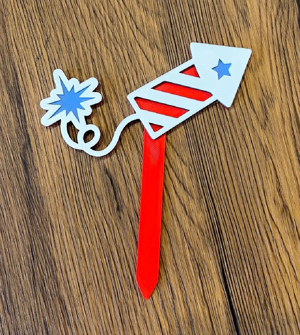 4th of July Patriotic Garden Stakes — Set of 7