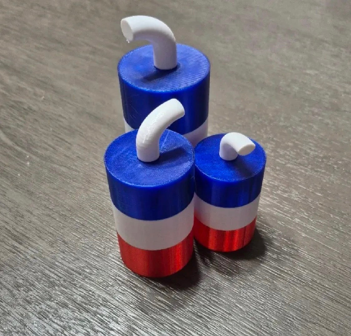 Patriotic Firecracker Candle Set — Set of 3