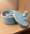 Seahorse Trinket & Jewelry Bowl with Lid