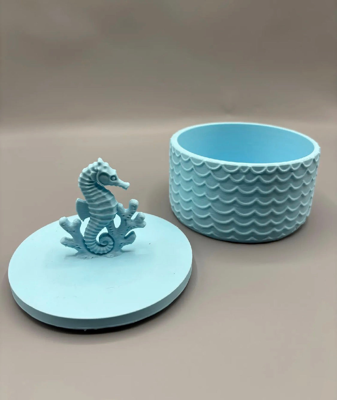 Seahorse Trinket & Jewelry Bowl with Lid