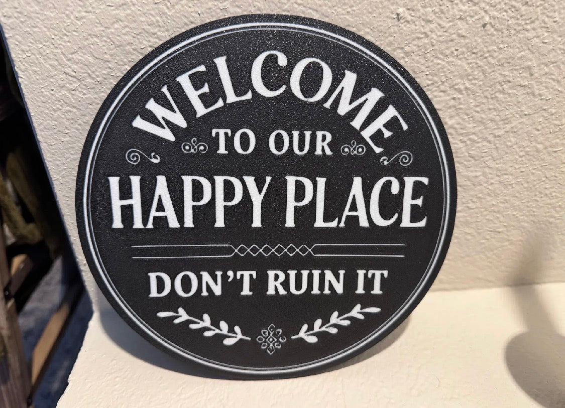 "Welcome to Our Happy Place" Coaster Set of 4