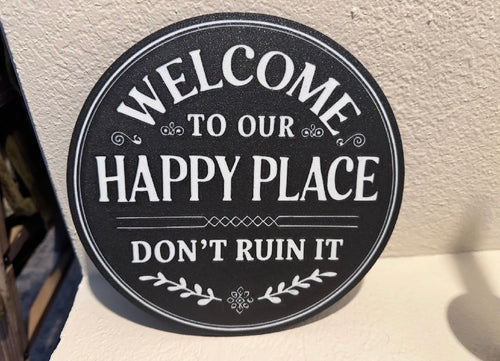 "Welcome to Our Happy Place" Coaster Set of 4