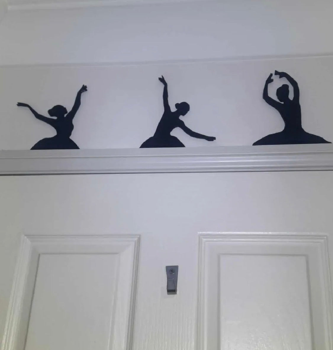 Ballerina Door Topper Silhouette Decor — Set of 3