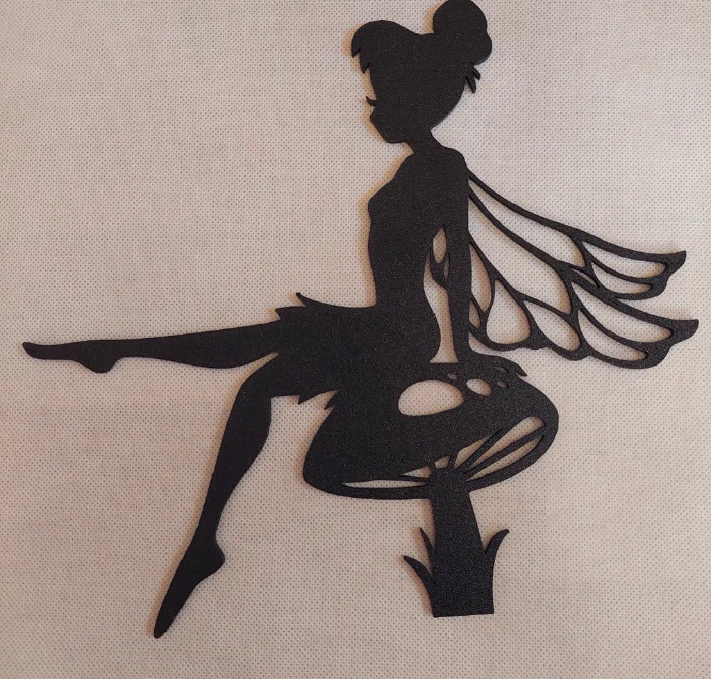 Fairy Silhouette Wall Decoration — 3D Printed Fantasy Home Decor