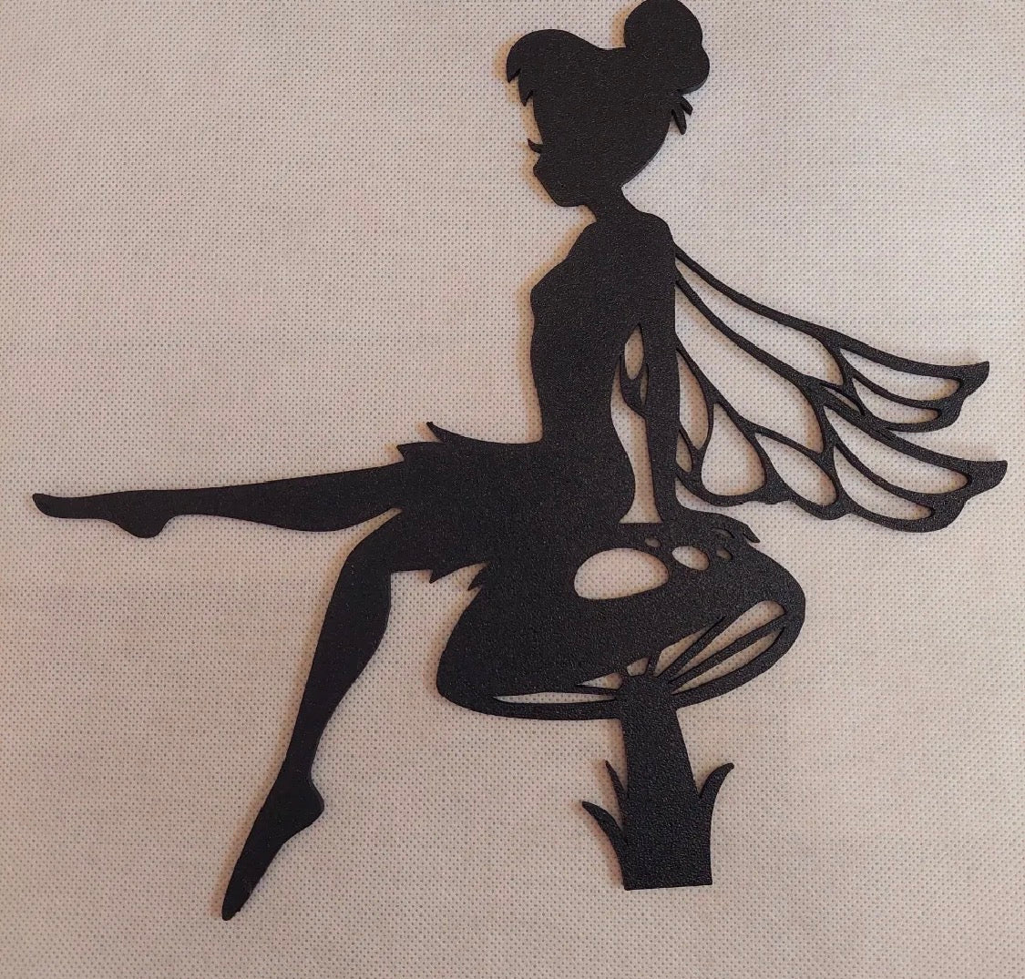 Fairy Silhouette Wall Decoration — 3D Printed Fantasy Home Decor