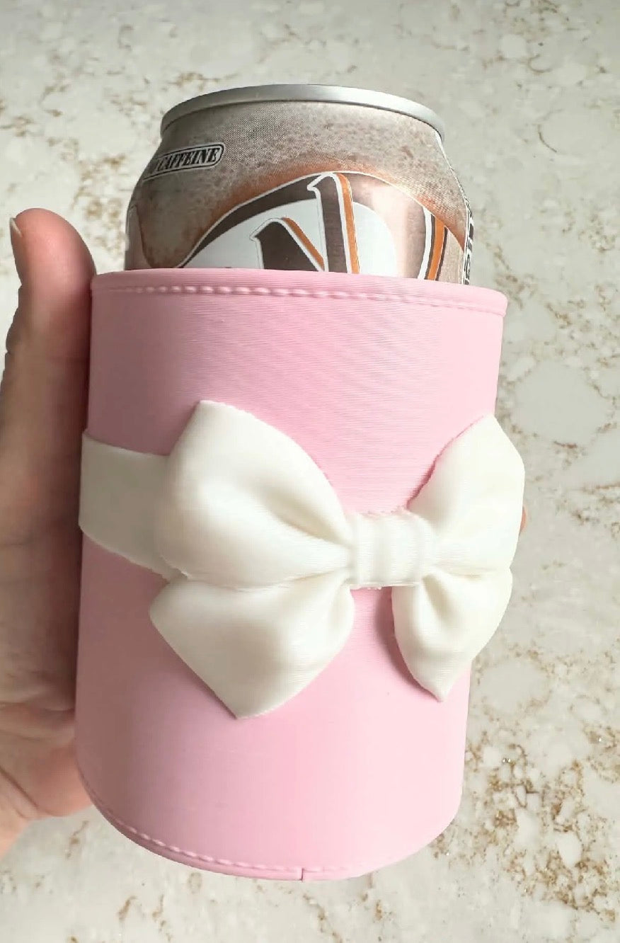 Bow Can Holder — Coquette Aesthetic Can Cooler