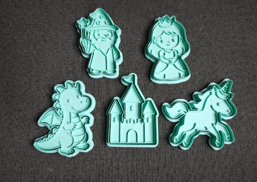 Fantasy Fairy Tale Cookie Cutter Set — 3D Printed Set of 5