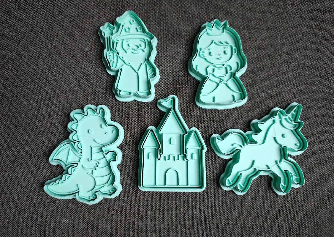 Fantasy Fairy Tale Cookie Cutter Set — 3D Printed Set of 5