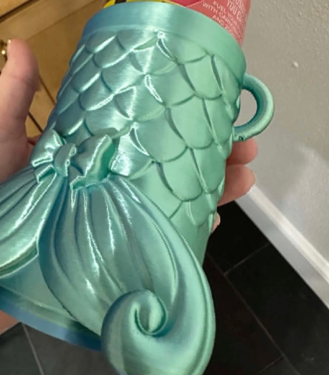 3D Printed Mermaid Tail 12oz Slim Can Cup Holder