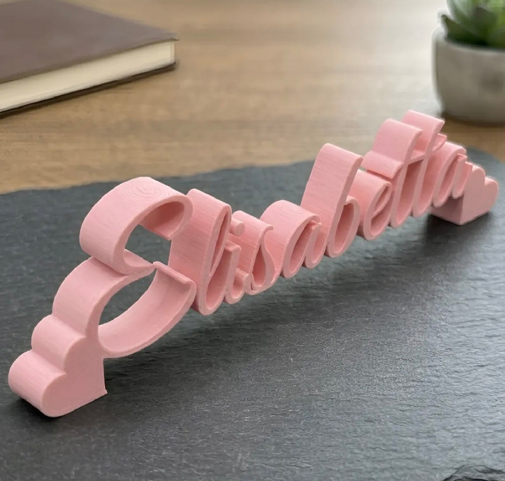 3D Printed Custom Name Plate — Personalized Any Name & Color