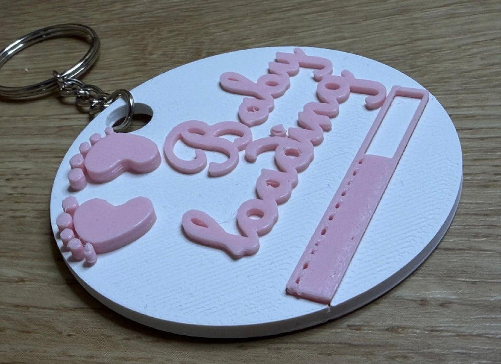 3D Printed Baby Loading Keychain — Baby Shower Gift