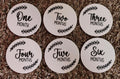 3D Printed Botanical Baby Monthly Milestone Disc Set — Months 1–12