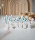 3D Printed Welcome Baby Sign — Baby Shower Decor, Pink or Blue