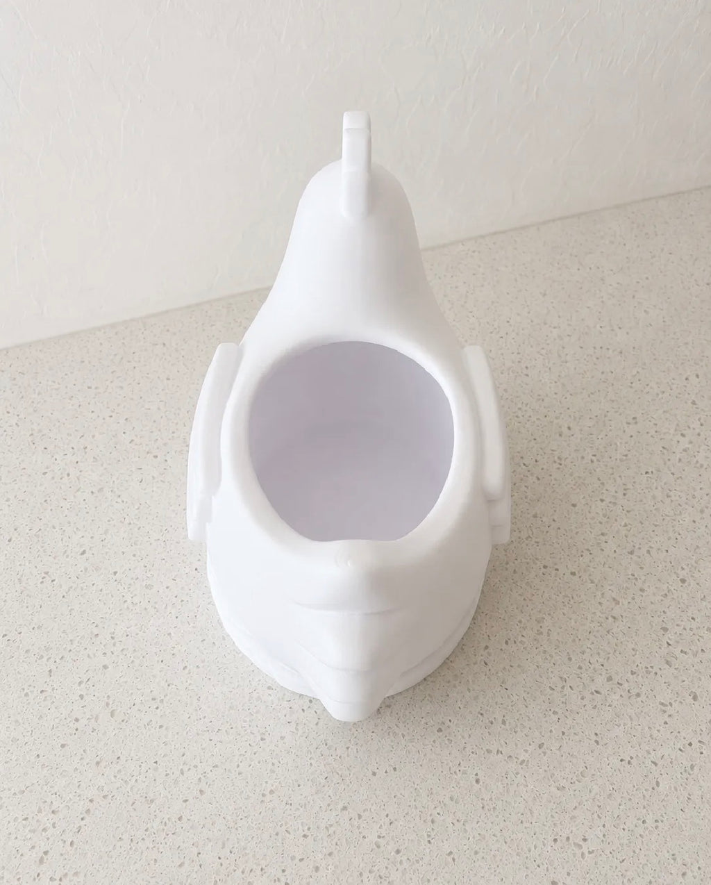 Small chicken candy bowl — front view, empty