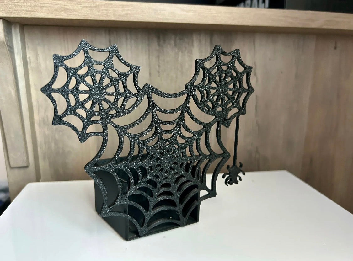 Spiderweb Soap Dispenser Holder | Halloween Bathroom Decor