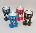 Melting Skull Tea Light Holder Set of 4 | Halloween Home Decor