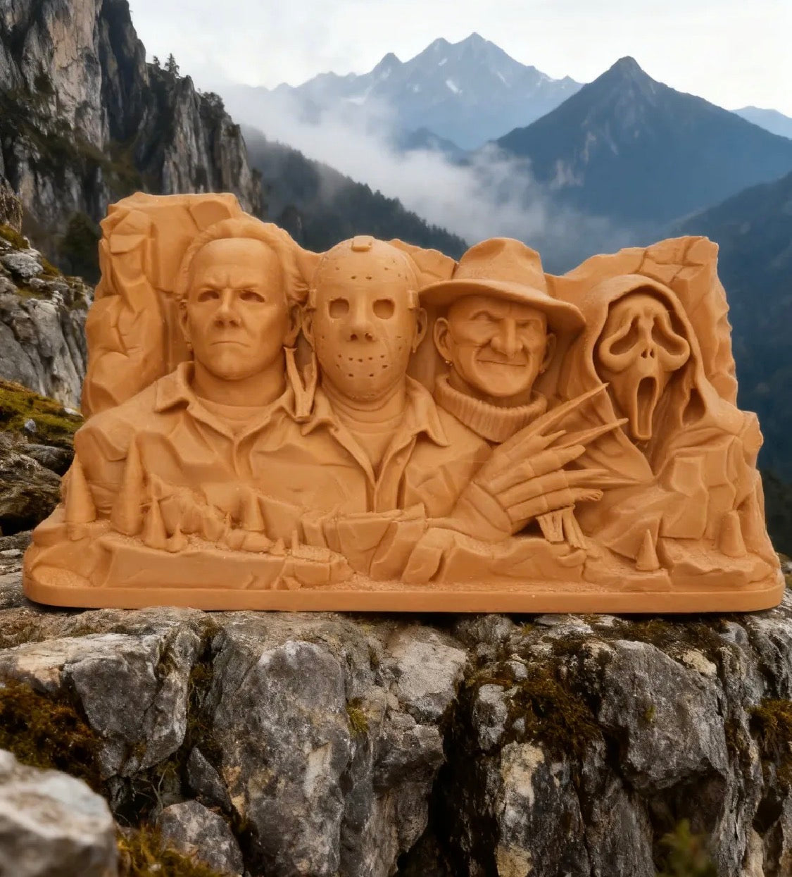 Mount Horrormore Horror Icon Sculpture