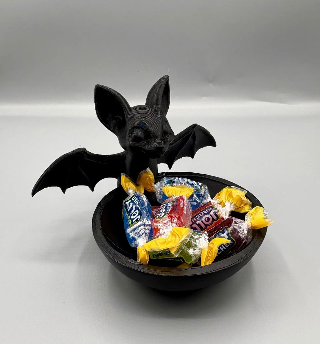 Bat Candy Bowl | Halloween Treat Dish & Desk Organizer