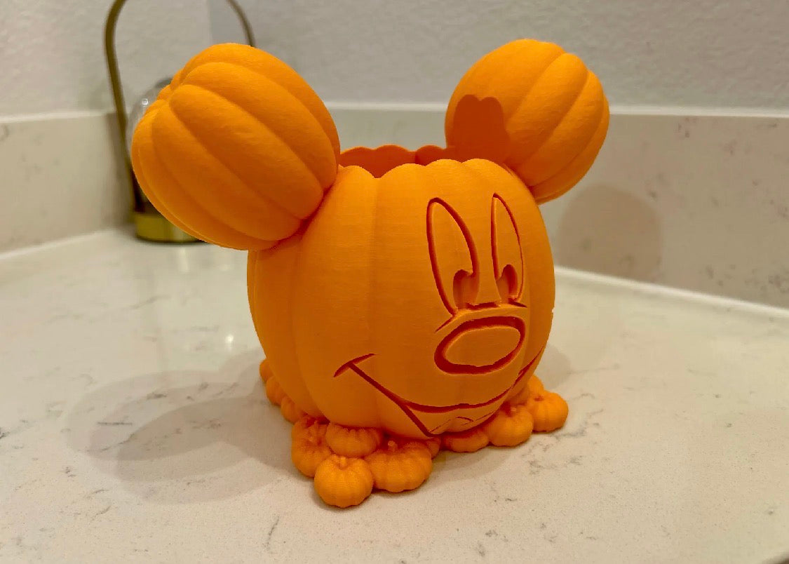 Pumpkin Mouse Soap Dispenser Holder | Halloween Bathroom Decor