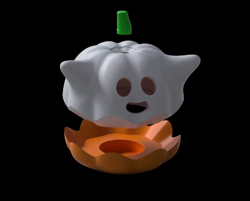 Jack o Ghosty Tea Light Holder | 3D Printed Halloween Candle Decor