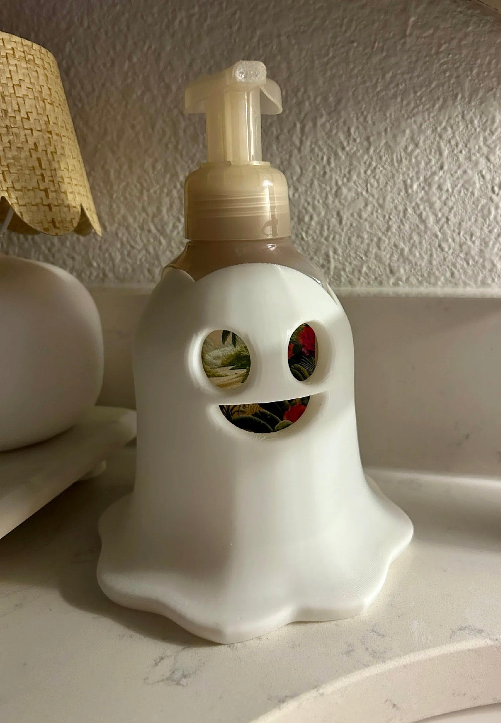 Ghost Soap Dispenser Holder | Halloween Bathroom Decor | With or Without Bow
