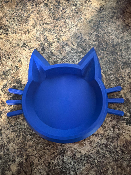 Cat shaped food bowls. Multiple colors available.