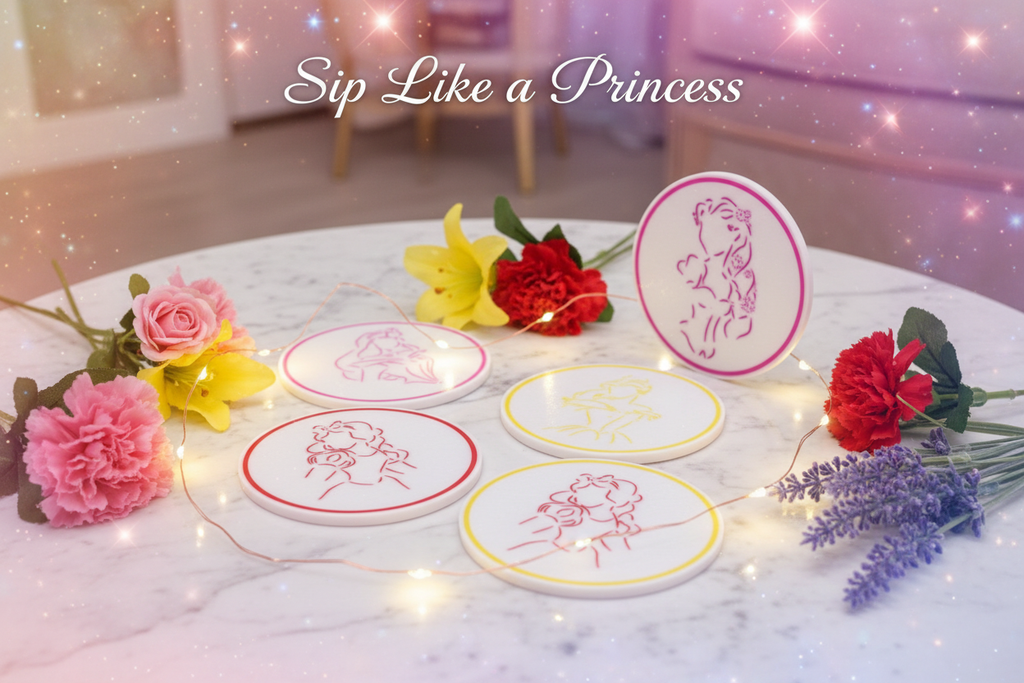 Disney Princess Line Art Coaster Set Ad
