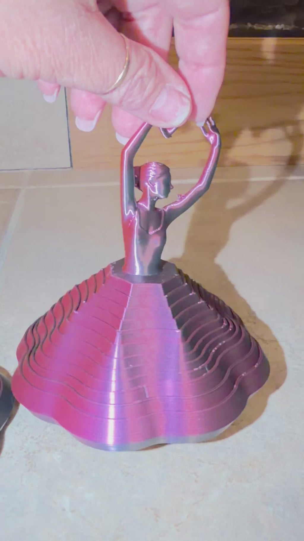 Ballerina Wind Spinner Fidget Toy – 3D Printed