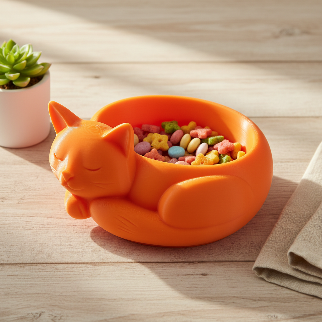 Sleeping Cat Bowl