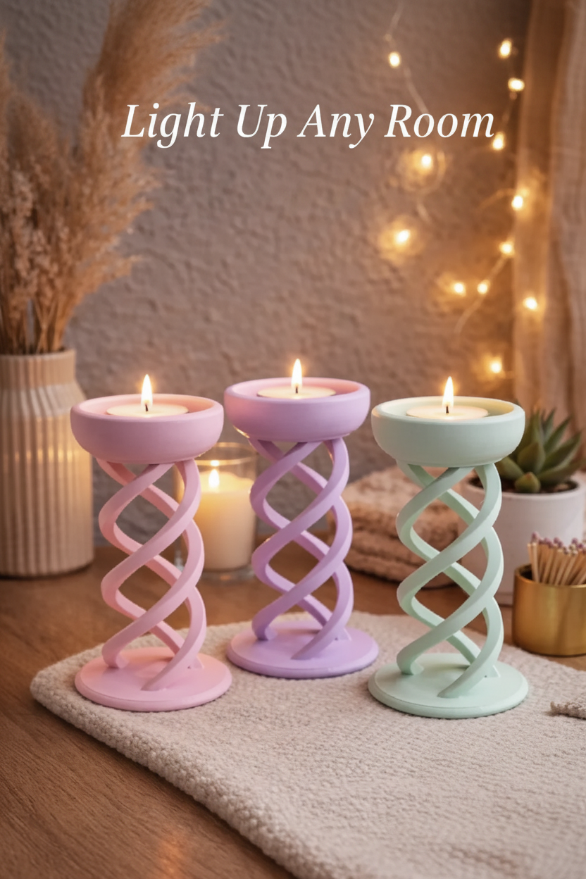 Spiral Tealight Candle Holder Ad