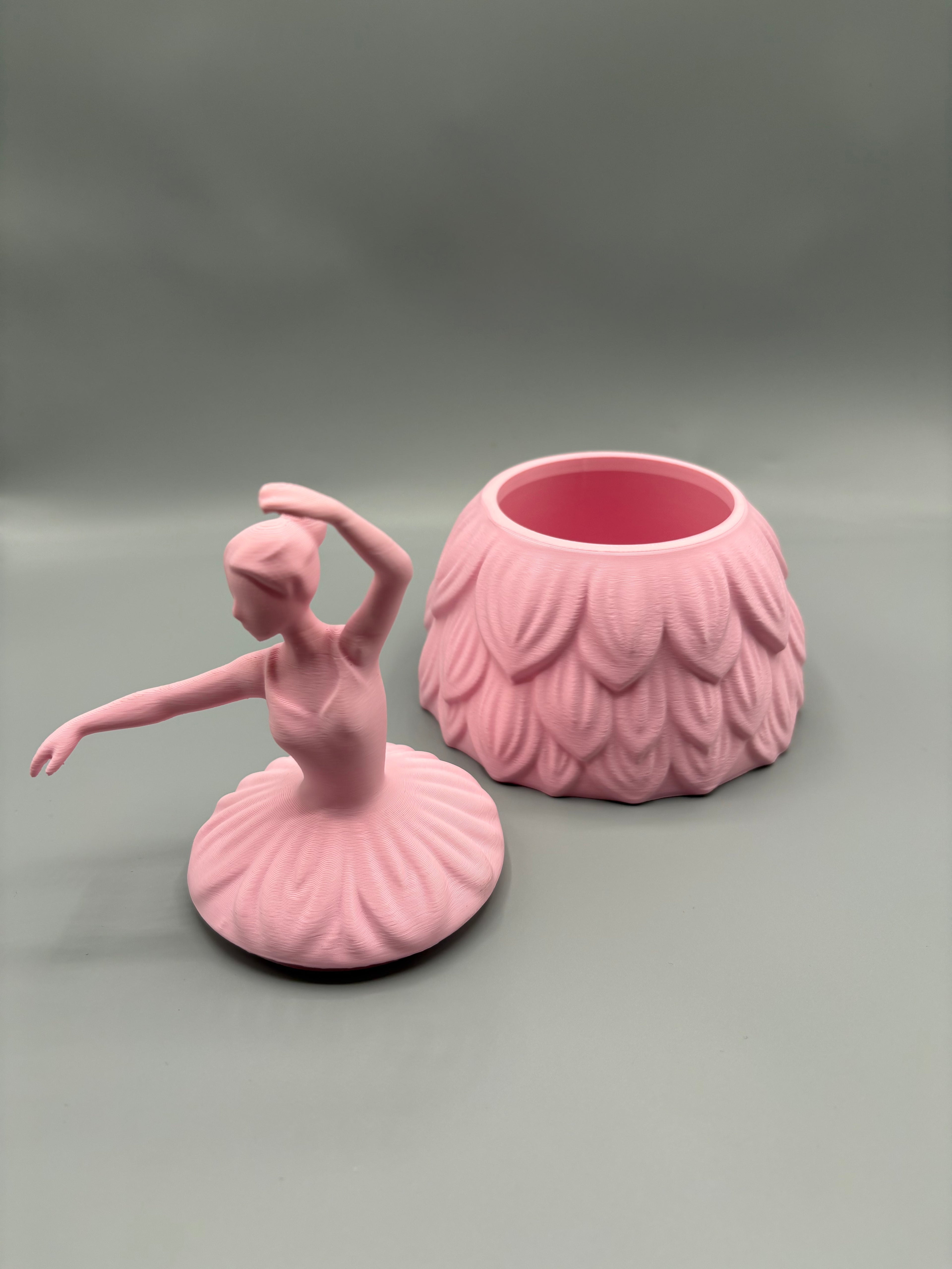 Ballerina Trinket Box — 3D Printed Jewelry & Vanity Storage